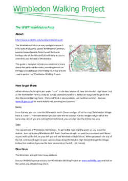 The WWP Wimbledon Path About: http://www.walk4life.info/walk