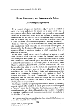 Disadvantageous Syndicates