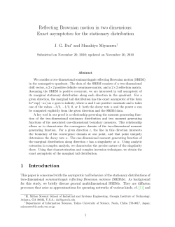 Exact asymptotics for the stationary distribution 1 Introduction