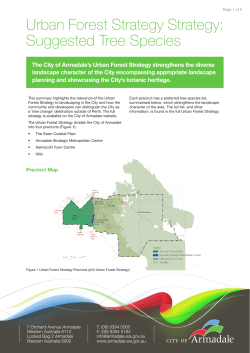 Urban Forest Strategy Strategy: Suggested Tree