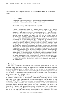 Development and implementation of spectral crust index