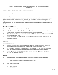 Social and Emotional