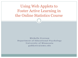 Using Web Applets to Foster Active Learning in the