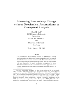 Measuring Productivity Change without Neoclassical Assumptions