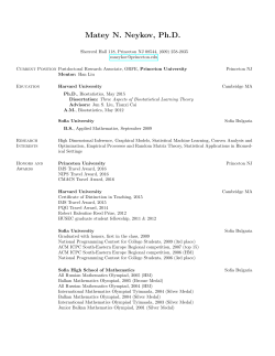 Matey N. Neykov, Ph.D. - Matey Neykov