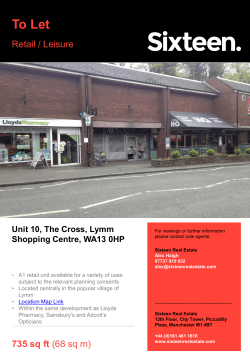 To Let - Sixteen Estate