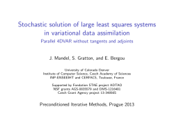 Stochastic solution of large least squares systems in variational data