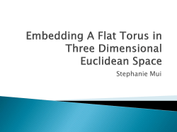 Embedding A Flat Torus in Three Dimensional Euclidean Space