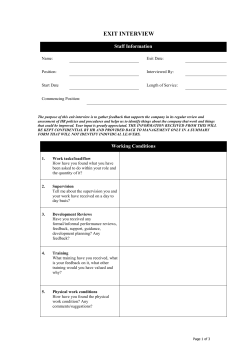 Exit Interview Form