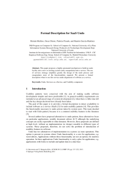 Formal Description for SaaS Undo