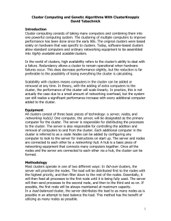 Cluster Computing and Genetic Algorithms with ClusterKnoppix
