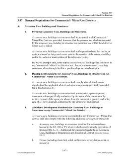 3.07 General Regulations for Commercial / Mixed Use Districts.
