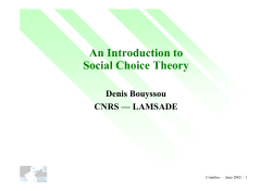 An Introduction to Social Choice Theory