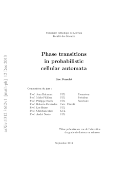 Phase transitions in probabilistic cellular automata