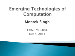 Emerging Technologies of Computation