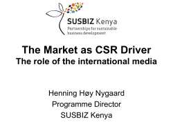 Dias nummer 1 - SUSBIZ Kenya