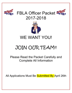 fbla officer application * local chapter
