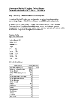 Step 1: Develop a structure that gains the views of patients