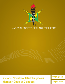 Member Code of Conduct - National Society of Black Engineers