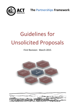 Guidelines for Unsolicited Proposals