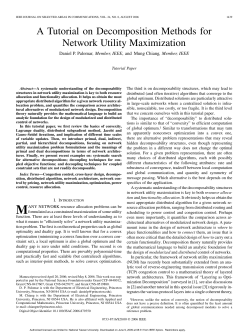A Tutorial on Decomposition Methods for Network Utility Maximization