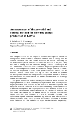 An assessment of the potential and optimal method for