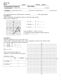Transformational Geometry