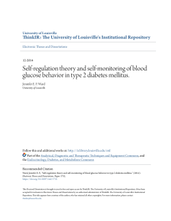 Self-regulation theory and self-monitoring of blood glucose behavior
