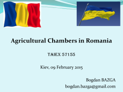 How the Agricultural Chambers from Romania have been created?