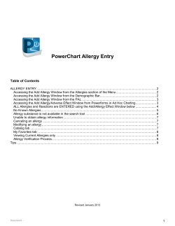 allergy entry in powerchart