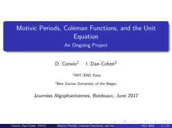 Motivic Periods, Coleman Functions, and the Unit Equation