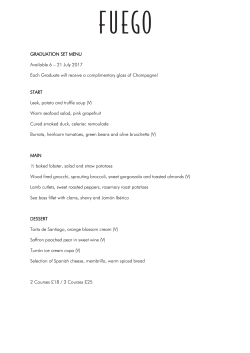 GRADUATION SET MENU Available 6 &ndash; 21 July 2017