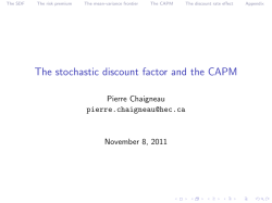 The stochastic discount factor and the CAPM