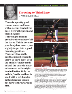 Throwing to Third Base - Baseball The Magazine