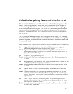 Collective bargaining: Communication is a must