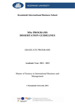 2. MSc PROGRAMS DISSERTATION