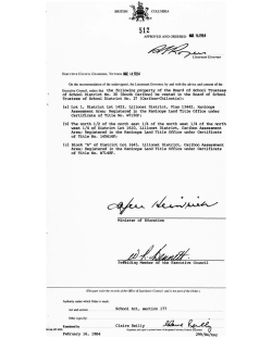 Claire Reilly 299/84/kmr Executive Council, orders that the following