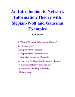 An Introduction to Network Information Theory with Slepian