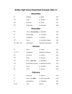 Shidler High School Basketball Schedule 2016