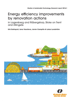Energy efficiency improvements by renovation actions