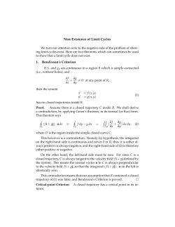 Non-Existence of Limit Cycles
