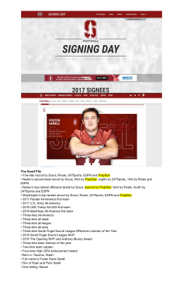 The Sarell File • Five-star recruit by Scout, Rivals, 247Sports, ESPN