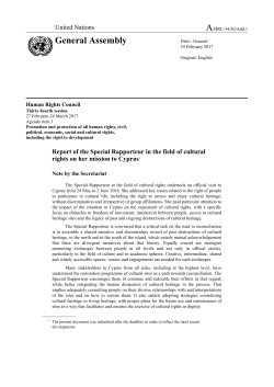 III. Realizing cultural rights in Cyprus: specific issues