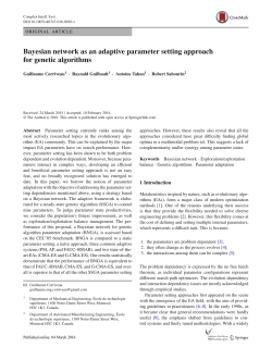 Bayesian network as an adaptive parameter setting approach for
