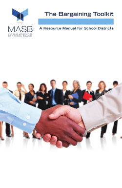 The Bargaining Toolkit