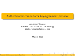 Authenticated commutator key-agreement protocol