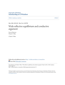 Wide reflective equilibrium and conductive argument