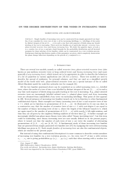 On the degree distribution of the nodes in increasing trees.