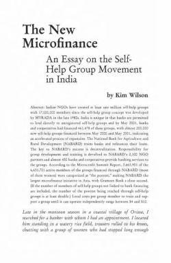 The New Microfinance: An Essay on the Self