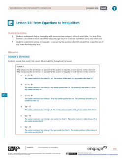 Grade 6 Mathematics Module 4, Topic H, Lesson 33